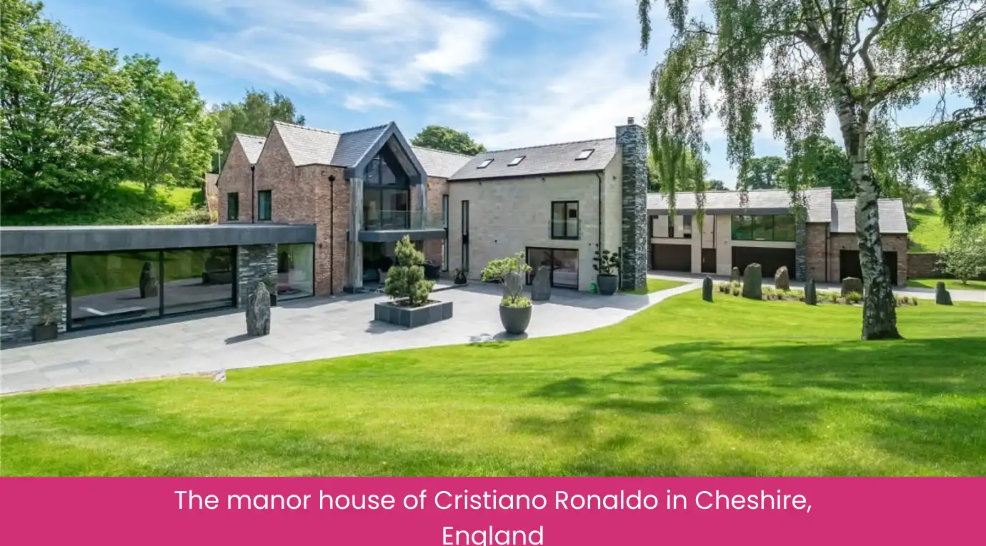 The manor house of Cristiano Ronaldo in Cheshire, England